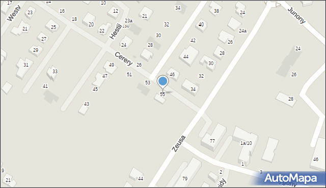 Gdańsk, Cerery, 55, mapa Gdańska