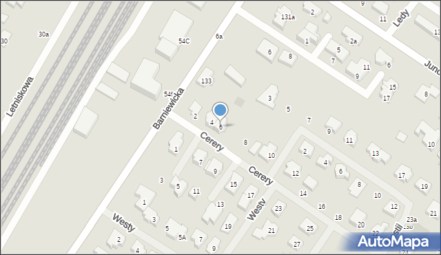 Gdańsk, Cerery, 6, mapa Gdańska