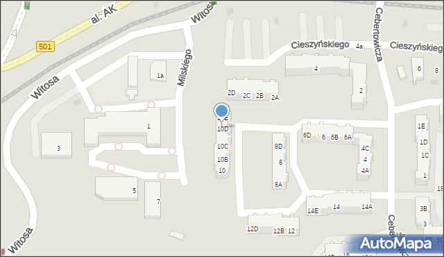 Gdańsk, Cebertowicza Romualda, prof., 10D, mapa Gdańska