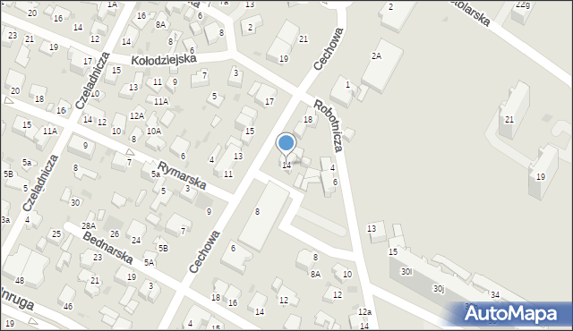 Gdynia, Cechowa, 14, mapa Gdyni