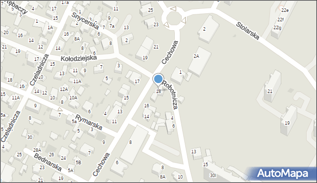 Gdynia, Cechowa, 18, mapa Gdyni