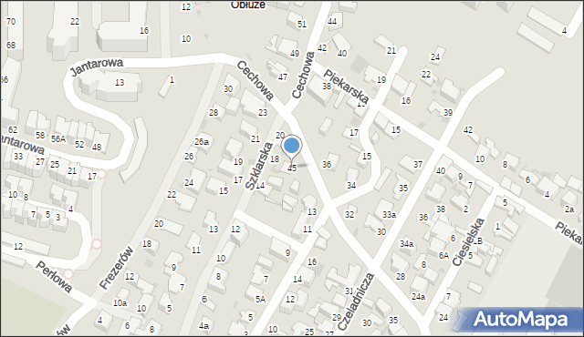 Gdynia, Cechowa, 45, mapa Gdyni