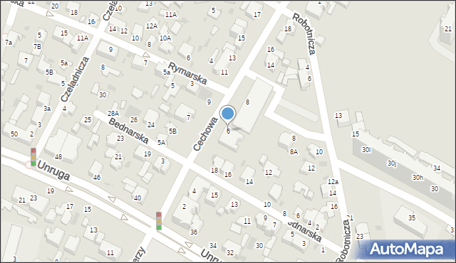Gdynia, Cechowa, 6, mapa Gdyni