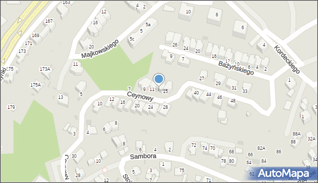 Gdynia, Ceynowy Floriana, dr., 13, mapa Gdyni