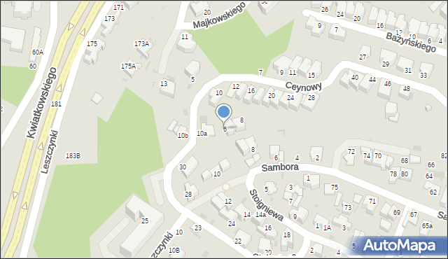 Gdynia, Ceynowy Floriana, dr., 6, mapa Gdyni