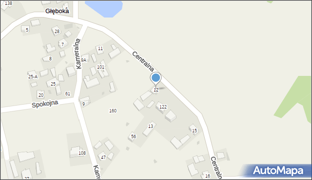 Głęboka, Centralna, 222, mapa Głęboka