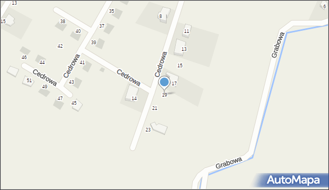 Glincz, Cedrowa, 19, mapa Glincz