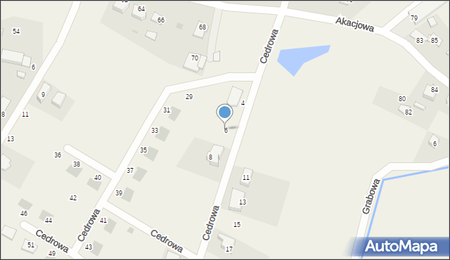 Glincz, Cedrowa, 6, mapa Glincz