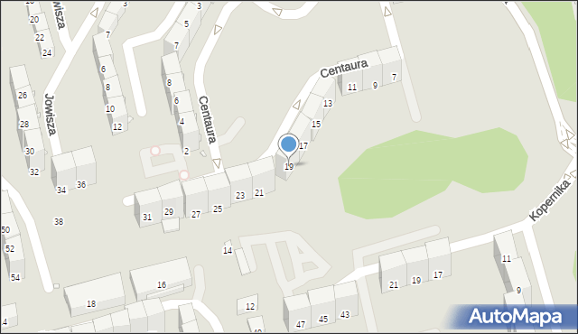 Gliwice, Centaura, 19, mapa Gliwic