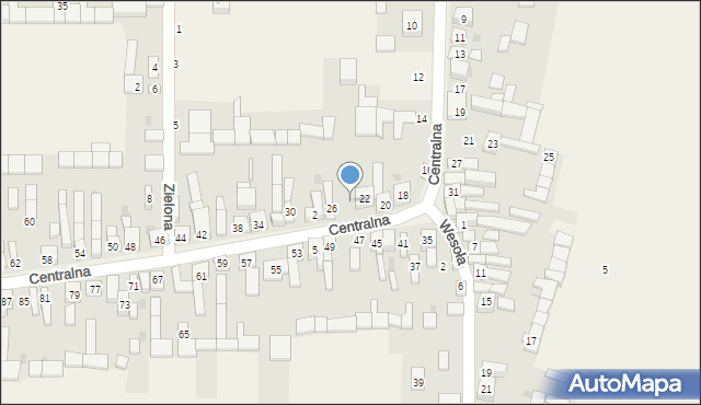 Gniazdów, Centralna, 24, mapa Gniazdów