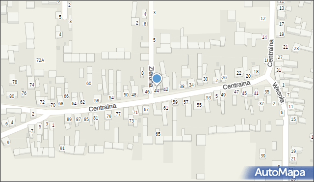 Gniazdów, Centralna, 44, mapa Gniazdów