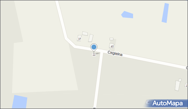 Gniewkowo, Cegielna, 11, mapa Gniewkowo