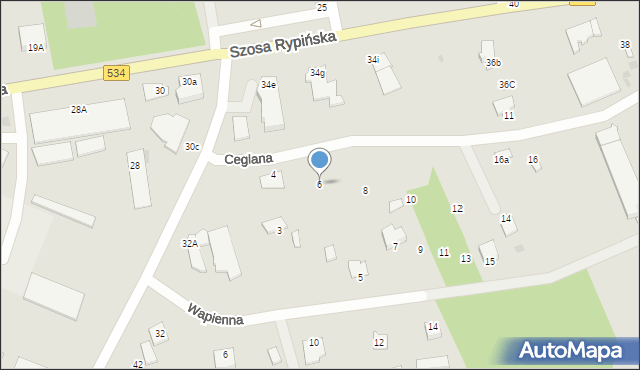 Golub-Dobrzyń, Ceglana, 6, mapa Golub-Dobrzyń