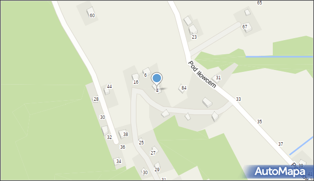 Gorzeń Górny, Cedrowa, 4, mapa Gorzeń Górny