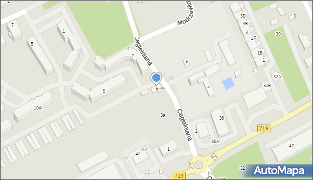 Grodzisk Mazowiecki, Cegielniana, 3, mapa Grodzisk Mazowiecki