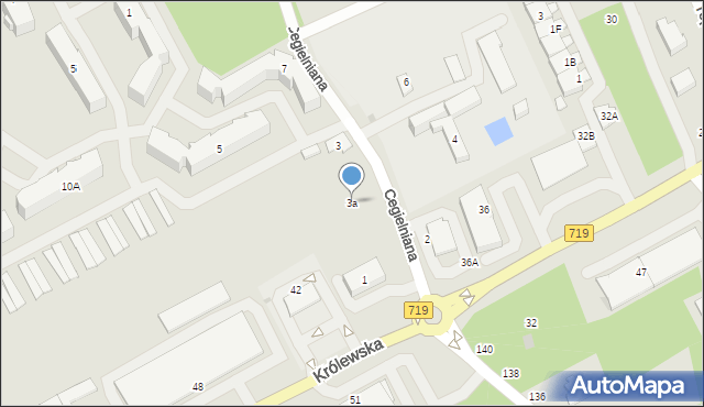 Grodzisk Mazowiecki, Cegielniana, 3a, mapa Grodzisk Mazowiecki