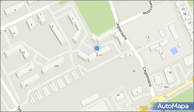 Grodzisk Mazowiecki, Cegielniana, 5, mapa Grodzisk Mazowiecki