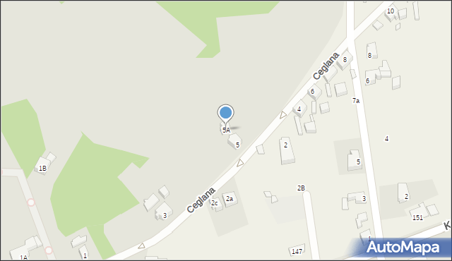 Gubin, Ceglana, 5A, mapa Gubin