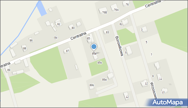 Gulczewo, Centralna, 85a, mapa Gulczewo