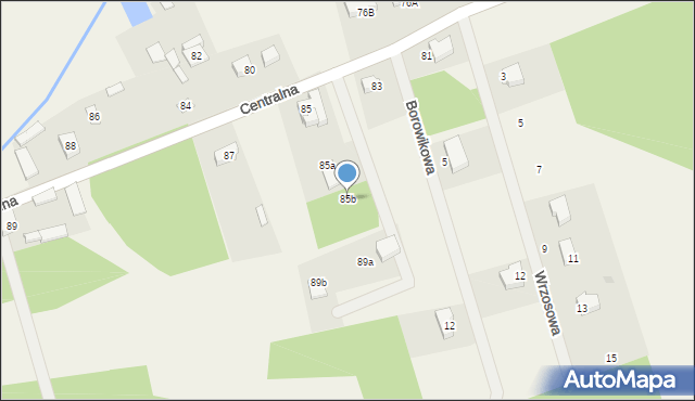 Gulczewo, Centralna, 85b, mapa Gulczewo