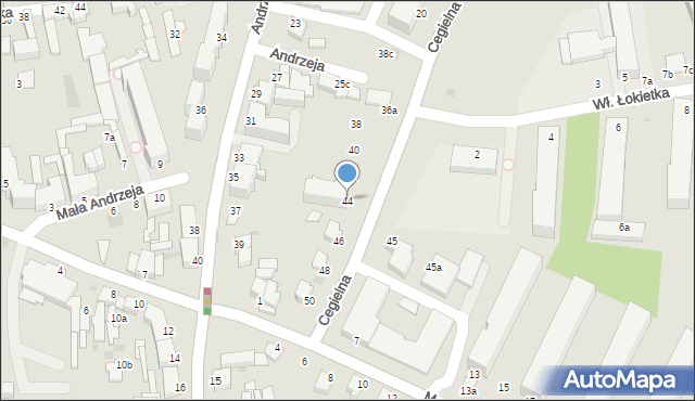 Inowrocław, Cegielna, 44, mapa Inowrocławia