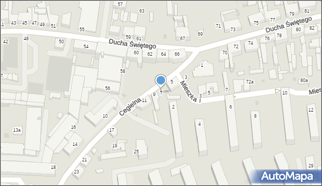 Inowrocław, Cegielna, 7, mapa Inowrocławia