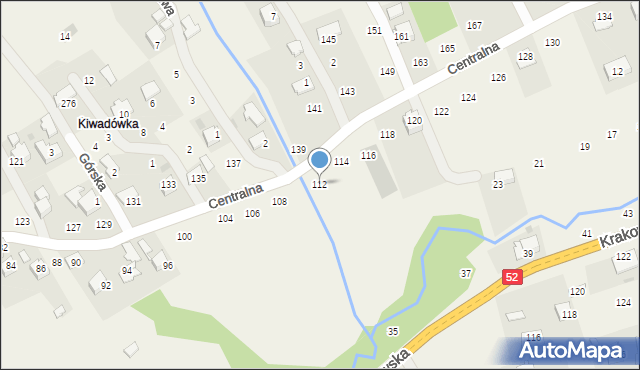 Izdebnik, Centralna, 112, mapa Izdebnik