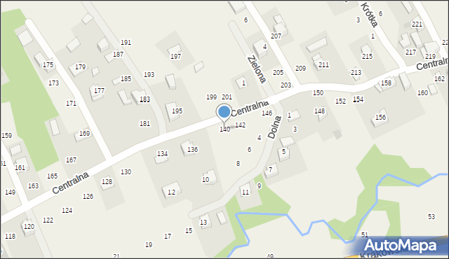 Izdebnik, Centralna, 140, mapa Izdebnik