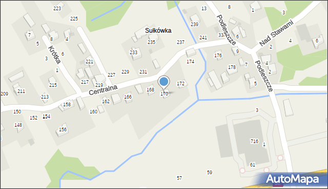 Izdebnik, Centralna, 170, mapa Izdebnik