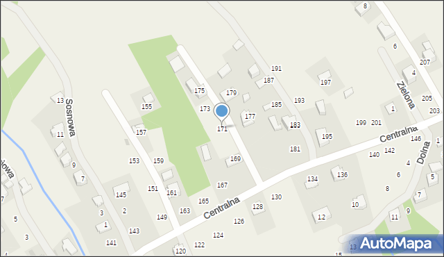 Izdebnik, Centralna, 171, mapa Izdebnik