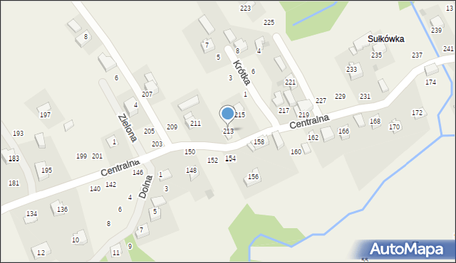 Izdebnik, Centralna, 213, mapa Izdebnik