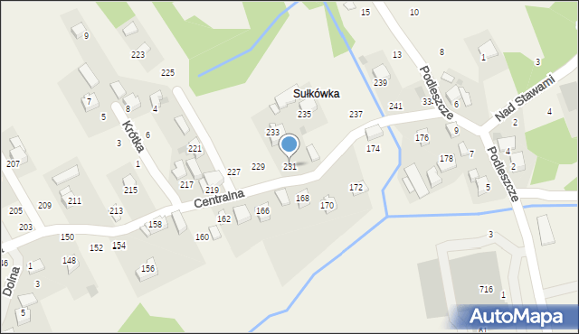 Izdebnik, Centralna, 231, mapa Izdebnik