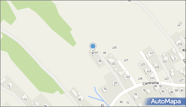 Izdebnik, Centralna, 97, mapa Izdebnik