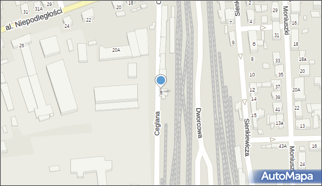 Jarocin, Ceglana, 8, mapa Jarocin