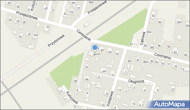 Jasienica, Centralna, 97, mapa Jasienica