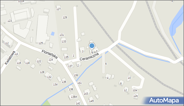 Jasło, Ceramiczna, 5, mapa Jasła