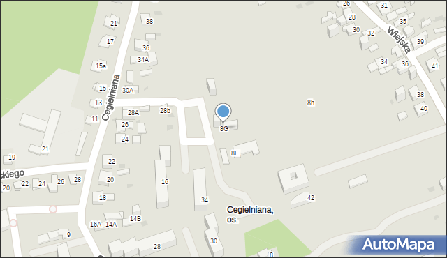Jaworzno, Cegielniana, 8G, mapa Jaworzno