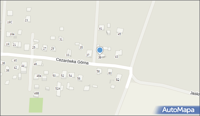Jaworzno, Cezarówka Górna, 39, mapa Jaworzno