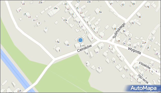 Jaworzno, Celników, 3, mapa Jaworzno