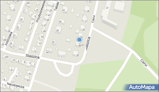 Jelenia Góra, Cervi, 33, mapa Jelenia Góra