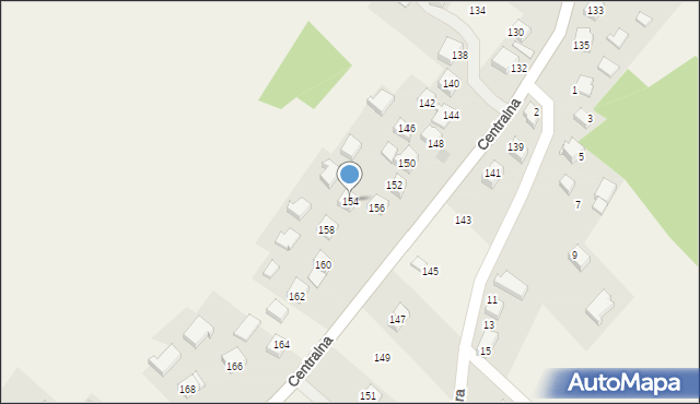 Jerzmanowice, Centralna, 154, mapa Jerzmanowice