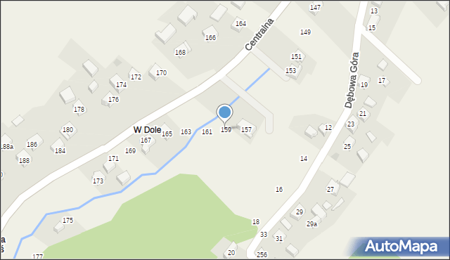 Jerzmanowice, Centralna, 159, mapa Jerzmanowice