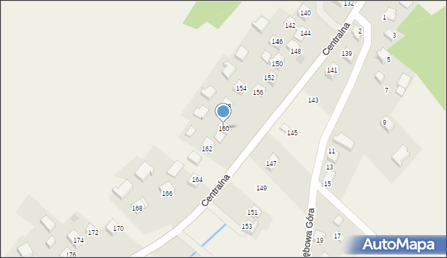 Jerzmanowice, Centralna, 160, mapa Jerzmanowice
