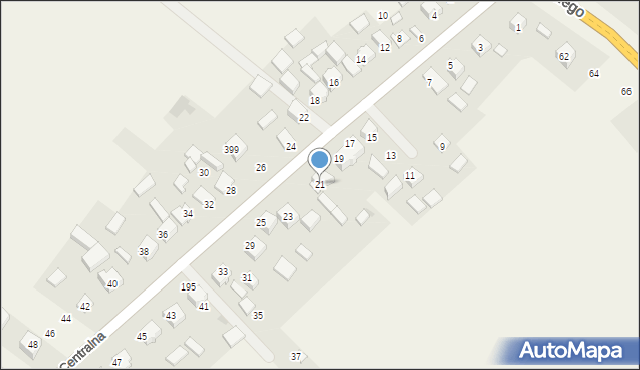 Jerzmanowice, Centralna, 21, mapa Jerzmanowice