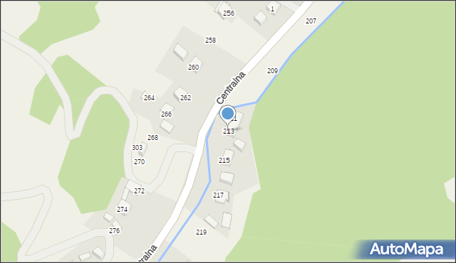 Jerzmanowice, Centralna, 213, mapa Jerzmanowice