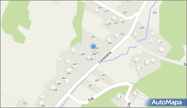 Jerzmanowice, Centralna, 234, mapa Jerzmanowice