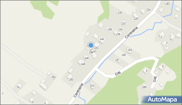 Jerzmanowice, Centralna, 244, mapa Jerzmanowice