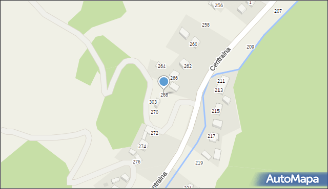 Jerzmanowice, Centralna, 268, mapa Jerzmanowice