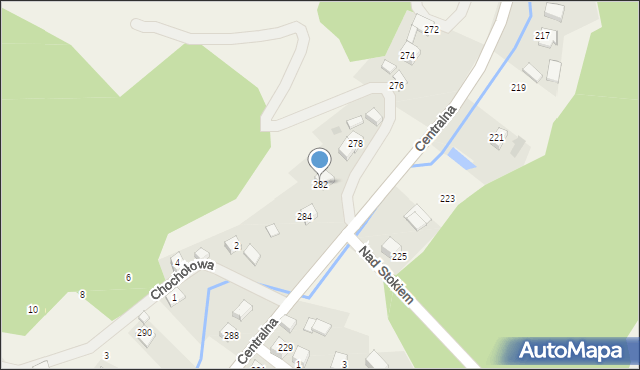 Jerzmanowice, Centralna, 282, mapa Jerzmanowice