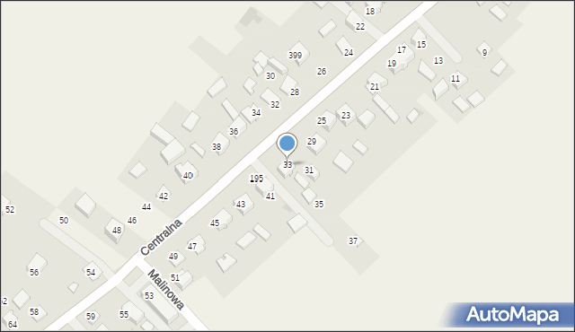 Jerzmanowice, Centralna, 33, mapa Jerzmanowice